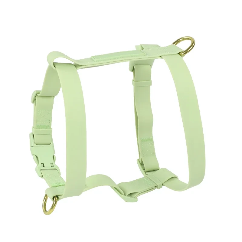 Harnais de s&eacute;curit&eacute; pour chien, sangle enduite de PVC, anti-&eacute;vasion, collier d&rsquo;entra&icirc;nement pour chien, harnais &agrave; sangle en H, harnais r&eacute;glable en PVC pour chien, 2024