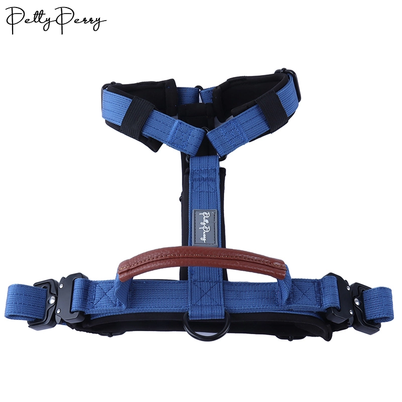 PAIRUIPETS Juego de baberos y collar de perro de nailon con asa acolchada, accesorios K9, arnés táctico para perros