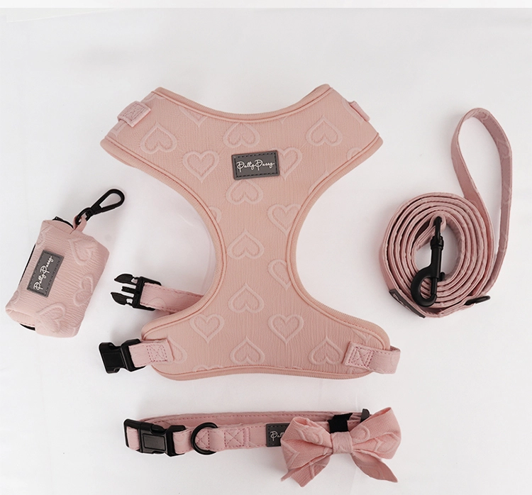 PAIRUIPETS vente en gros personnalis&eacute; soulagement du coeur maille l&eacute;g&egrave;re luxe coton chien harnais pour animaux de compagnie