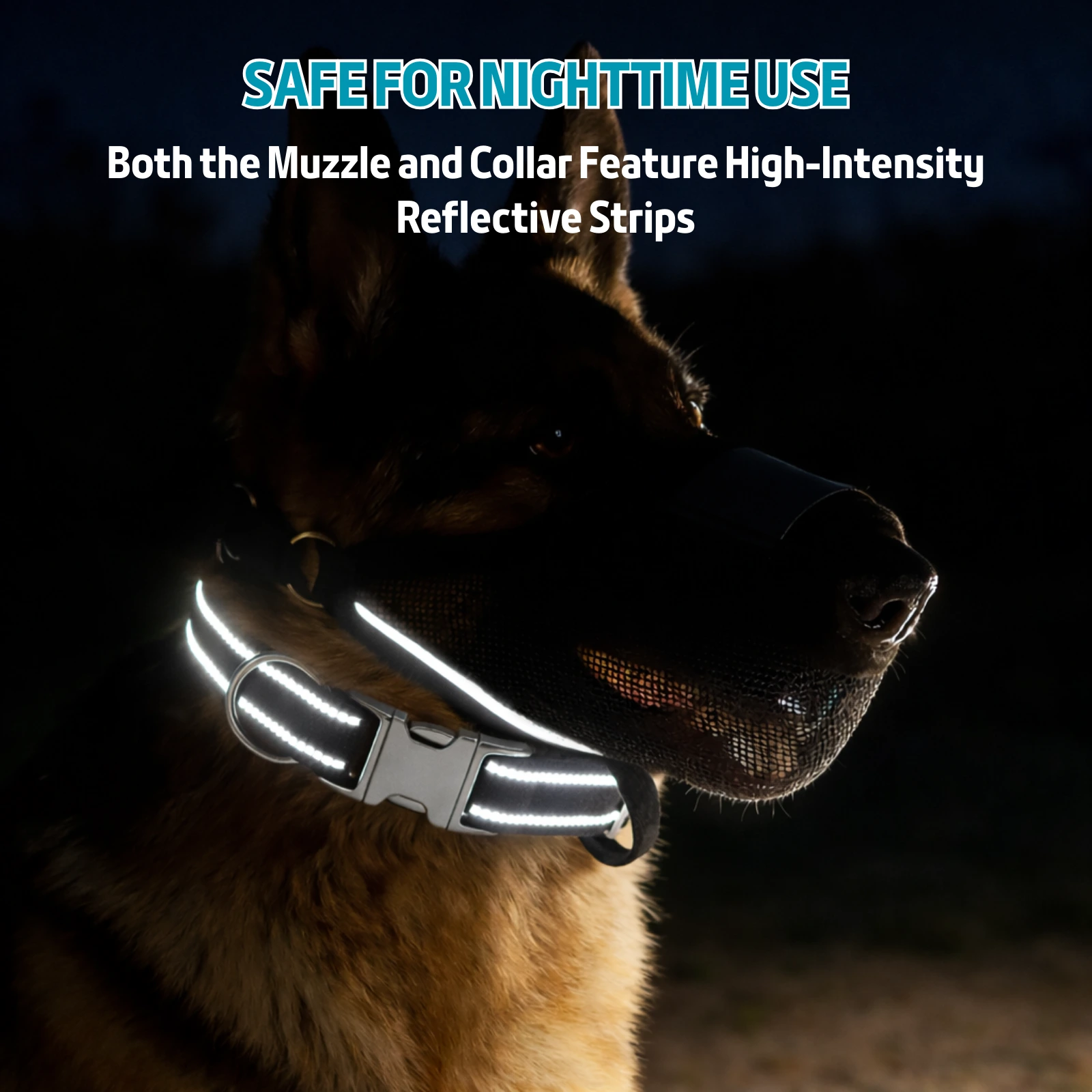 Ajustable Air Mesh Soft Dog Muzzle, image 2