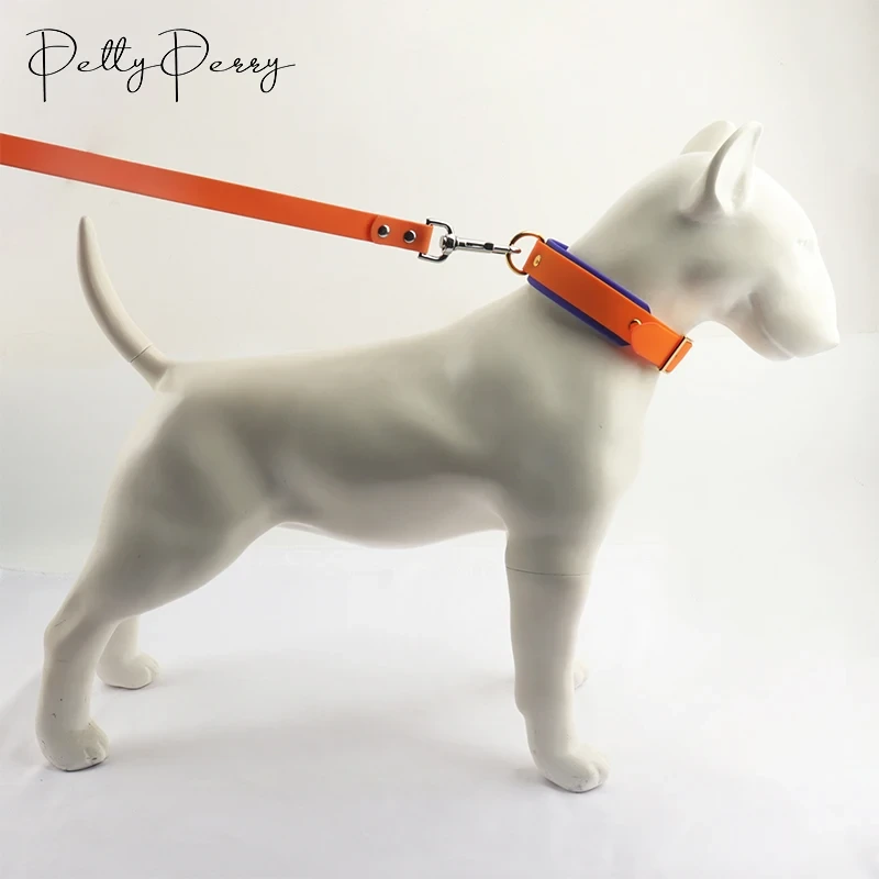 Collar de perro multicolor personalizado de encargo de las correas del Pvc de la nueva llegada 2024 del anillo doble del collar de perro de lujo, image 3
