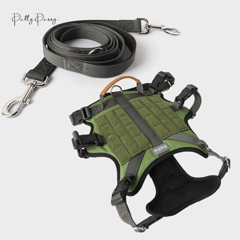 PAIRUIPETS Work Molle No Pull Esa & Тактический служебный крючок для шлейки для домашних животных & Петля Лесной камуфляжный жилет для собак Militair