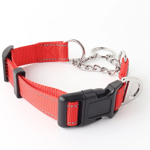 Padded Branded Separate Tag Clip Neoprene Nylon Martingale Dog Collar